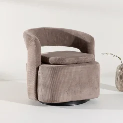 Nohr Fauteuil Stof / Textiel|Fauteuil Soledad Rib, kleur Bruin