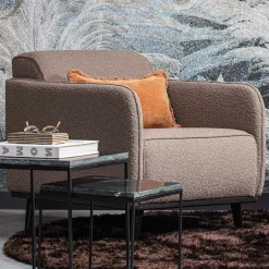 WOOOD Fauteuil Stof / Textiel|Fauteuil Bouclé / Teddy|Fauteuil Statement Bouclé
