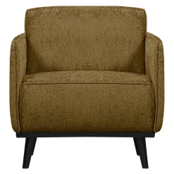 WOOOD Fauteuil Stof / Textiel|Fauteuil Velvet / Fluweel|Fauteuil Statement Met Armleuning, Structure Velvet, kleur Brass Koper