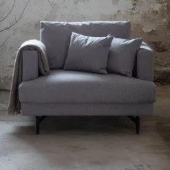 Nohr Fauteuil Stof / Textiel|Fauteuil Tamora kleur Grijs