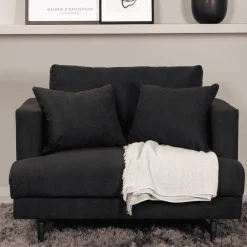 Nohr Fauteuil Stof / Textiel|Fauteuil Tamora kleur Zwart