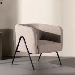 Nohr Fauteuil Stof / Textiel|Fauteuil Thersa kleur Beige