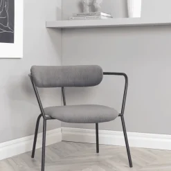 Nohr Fauteuil Stof / Textiel|Fauteuil Traver Rib, kleur Grijs