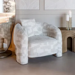 Richmond Interiors Fauteuil Stof / Textiel|Fauteuil Tuscany Graffic stof