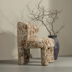 WOOOD Fauteuil Stof / Textiel|Fauteuil Upke Geweven stof, kleur /Bruin Naturel