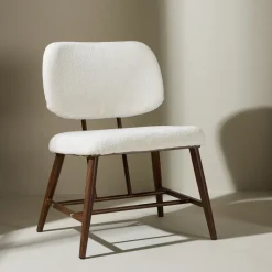 Nohr Fauteuil Stof / Textiel|Fauteuil Bouclé / Teddy|Fauteuil Valeri Bouclé, kleur Wit