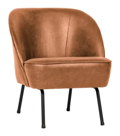 WOOOD Fauteuil Leer / Kunstleer|Fauteuil Vogue Eco-leder Cognac