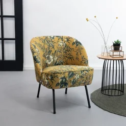 WOOOD Fauteuil Stof / Textiel|Fauteuil Velvet / Fluweel|Fauteuil Vogue Poppy Velvet