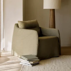 Ethnicraft Fauteuil Stof / Textiel|Fauteuil Weave Linnenmix