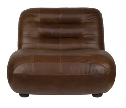 Dutchbone Fauteuil Stof / Textiel|Fauteuil Wyatt Wax Leder