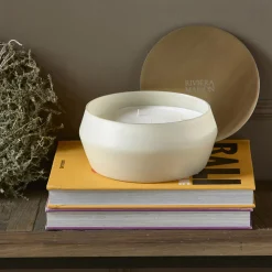 Rivièra Maison Kaarshouders & Windlichten|Geurkaars Ibiza XL Wit