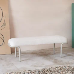 Kave Home Halbanken|Halbank Compo Chenille, 130cm, kleur Beige