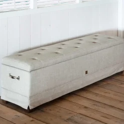 Rivièra Maison Halbanken|Halbank The Club Linen, kleur Flax