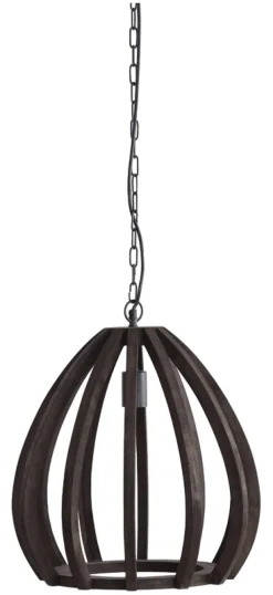 Light & Living Hanglampen|Hanglamp Barsia Mangohout, 40cm, kleur Donkerbruin