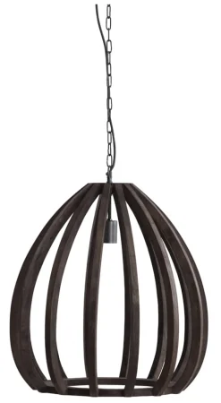 Light & Living Hanglampen|Hanglamp Barsia Mangohout, 50cm, kleur Donkerbruin