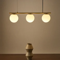 Kave Home Hanglampen|Hanglamp Brisia Glas en metaal, 3-lamps