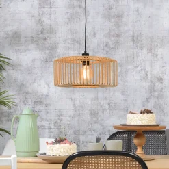GOOD&MOJO Hanglampen|Hanglamp Bromo Rond, Bamboe