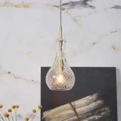 it's about RoMi Hanglampen|Hanglamp Brussels Druppel, Glas, kleur Goud