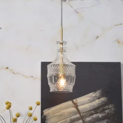 it's about RoMi Hanglampen|Hanglamp Brussels Recht, Glas, kleur Goud