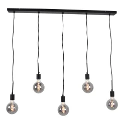 Urban Interiors Hanglampen|Hanglamp Bulby 5-lichts, kleur Zwart