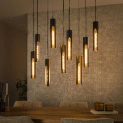 LifestyleFurn Hanglampen|Hanglamp Charnelle 5+4-lamps, Artic Black Artic zwart