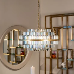 Richmond Interiors Hanglampen|Hanglamp Desire Crystal Brushed gold