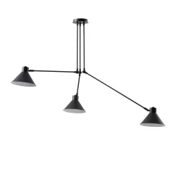 Kave Home Hanglampen|Hanglamp Dione 3-lamps, kleur Zwart