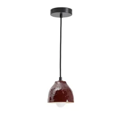 Kave Home Hanglampen|Hanglamp Drava Keramiek, kleur Donker Rood