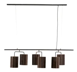 Light & Living Hanglampen|Hanglamp Edisa 6-Lamps, kleur Donkerbruin