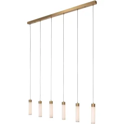 Richmond Interiors Hanglampen|Hanglamp Elaris Albast, 6-lamps Wit