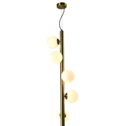 Richmond Interiors Hanglampen|Hanglamp Elorie Brass Antique, 5-lamps