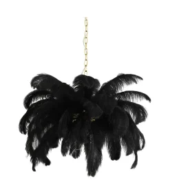 Light & Living Hanglampen|Hanglamp Feather Ø80cm Zwart