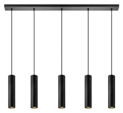 LABEL51 Hanglampen|Hanglamp Ferroli 5-lamps, kleur Zwart