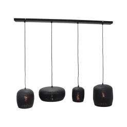 Urban Interiors Hanglampen|Hanglamp Fez 4-lamps, kleur Zwart