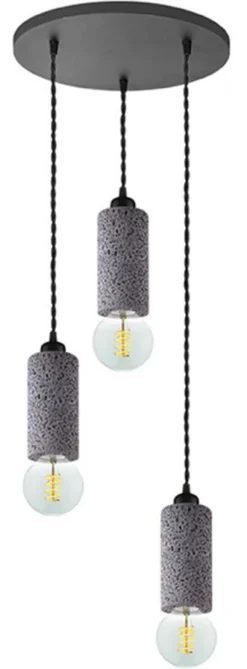 LABEL51 Hanglampen|Hanglamp Fresco 3-lamps, Beton Concrete