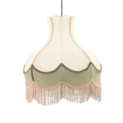 By-Boo Hanglampen|Hanglamp Fringaloo Katoen en jute Groen