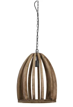 Light & Living Hanglampen|Hanglamp Haranka Mangohout, kleur Chocoladebruin