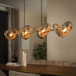 LifestyleFurn Hanglampen|Hanglamp Homer 8-lamps, kleur Beige