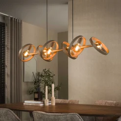 LifestyleFurn Hanglampen|Hanglamp Homer 6-lamps, kleur Beige