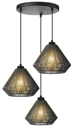 LABEL51 Hanglampen|Hanglamp Ibiza Diamond Jute, 3-lamps