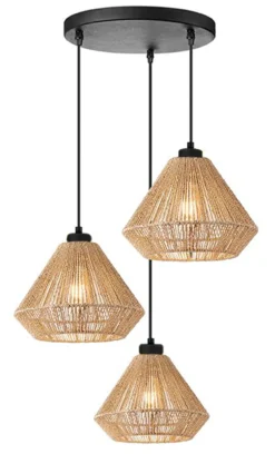 LABEL51 Hanglampen|Hanglamp Ibiza Diamond Jute, 3-lamps