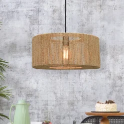 GOOD&MOJO Hanglampen|Hanglamp Iguazu Rond, Jute Naturel