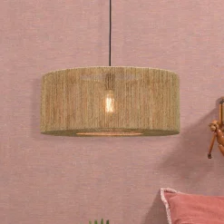 GOOD&MOJO Hanglampen|Hanglamp Iguazu Rond, Jute Naturel