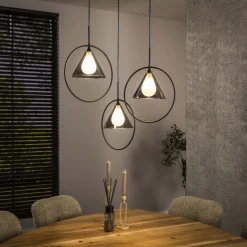 LifestyleFurn Hanglampen|Hanglamp Jordie Smoke glas, 3-lamps Smoke grey glas