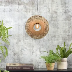 GOOD&MOJO Hanglampen|Hanglamp Kalimantan Rond, Bamboe Naturel