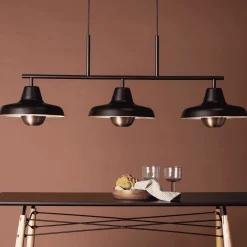 Nohr Hanglampen|Hanglamp Karilyn 3-lamps Zwart