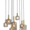 Light & Living Hanglampen|Hanglamp Lekar 9-Lamps, kleur Antiek Brons/Smoke