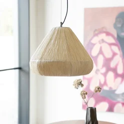 By-Boo Hanglampen|Hanglamp Lokta Handgeschept papier, 49cm Natuurlijk