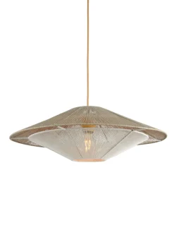 GOOD&MOJO Hanglampen|Hanglamp Lumbini Papiertouw, kleur Lichtgrijs