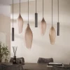 LifestyleFurn Hanglampen|Hanglamp Luvia Frosted Glas, 4+3-lamps, kleur Sienna Bruin